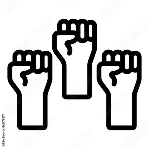Black Lives Matter Vector Line Icon Design