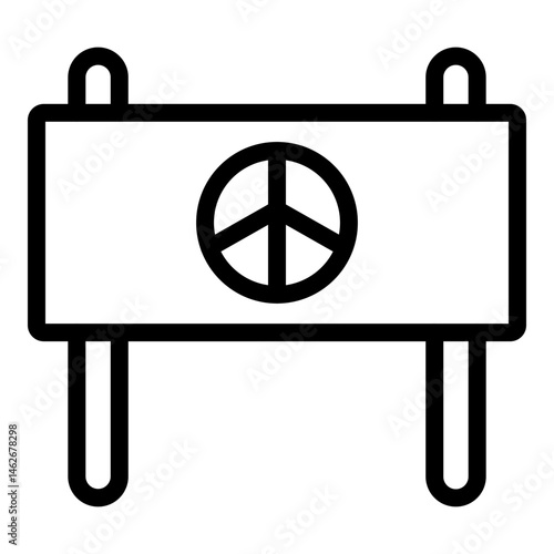 Demonstrator Vector Line Icon Design