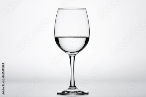 Wallpaper Mural White wine in glass, set on wooden table with blurred vineyard backdrop. Torontodigital.ca