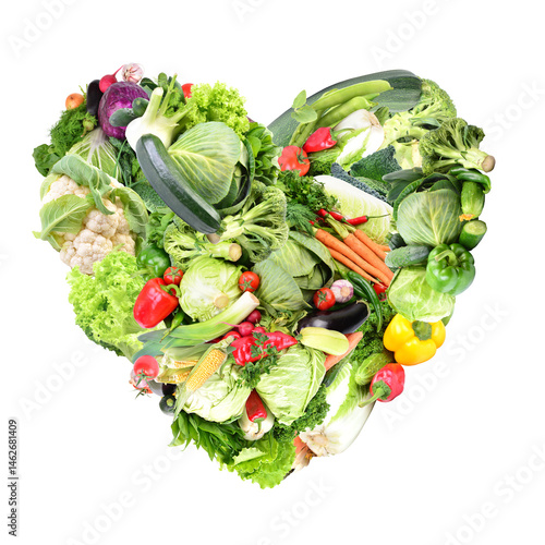 Obraz na płótnie Fresh vegetables isolated on white background w salonie