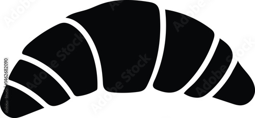 croissant pastry silhouette vector illustration