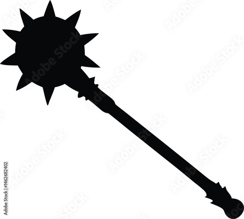 mace weapon silhouette vector symbol