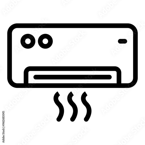 Air Conditioner Vector Line Icon Design