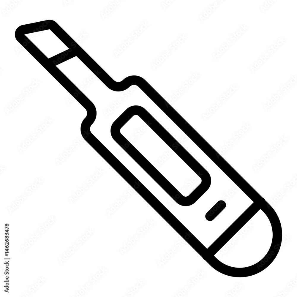 Thermometer Vector Line Icon Design Thermometer Vector Line Icon Design