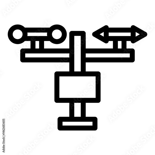 Weather Station Vector Line Icon Design