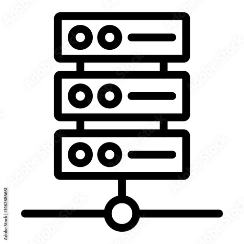 Proxy Server Vector Line icon Design
