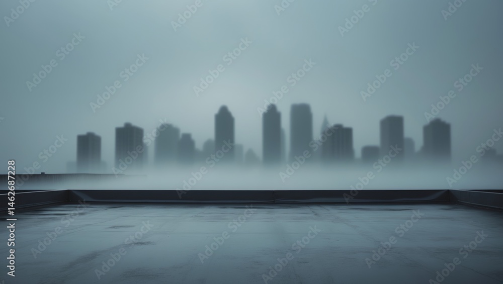 Obraz premium Modern cityscape with asphalt ground and skyline wallpaper