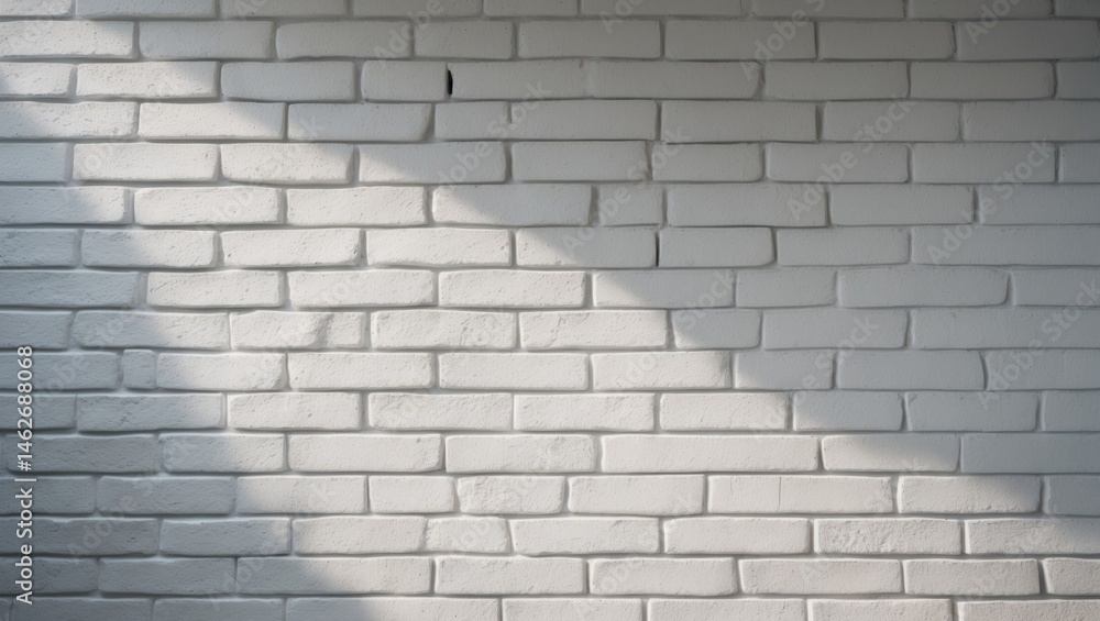Naklejka premium Background with a white brick wall