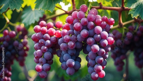 Wallpaper Mural Vineyard grape clusters with ripe grapes on a branch Torontodigital.ca