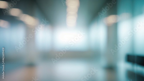 Wallpaper Mural Clean laboratory interior with blurred light effects and spacious hallways Torontodigital.ca