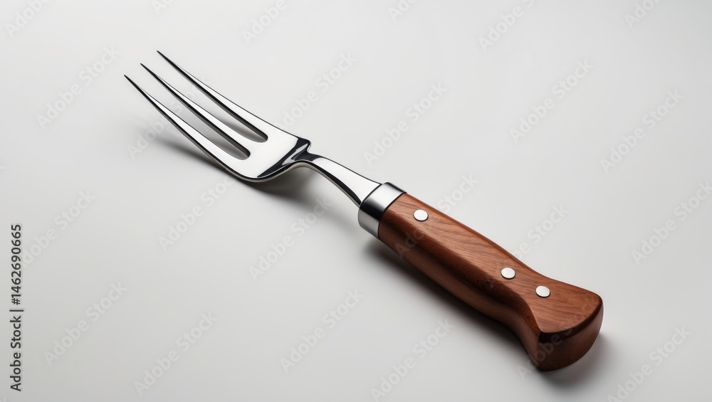 Fototapeta premium Background featuring a meat fork suitable for BBQ and culinary use