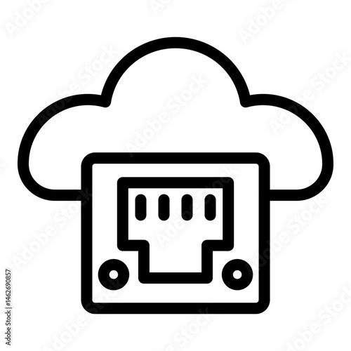Ethernet Vector Line icon Design