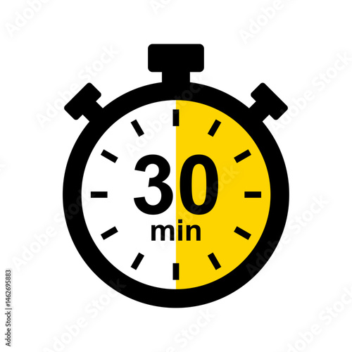 Stopwatch icon. 30 min timer