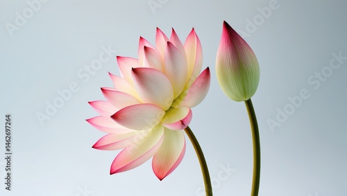 Exquisite pink lotus bloom showcasing nature and summer environment
