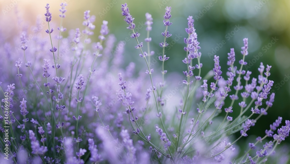 Naklejka premium Elegant Sea Lavender outline showcasing graceful, branching stems and tiny blossoms in a minimalist style.