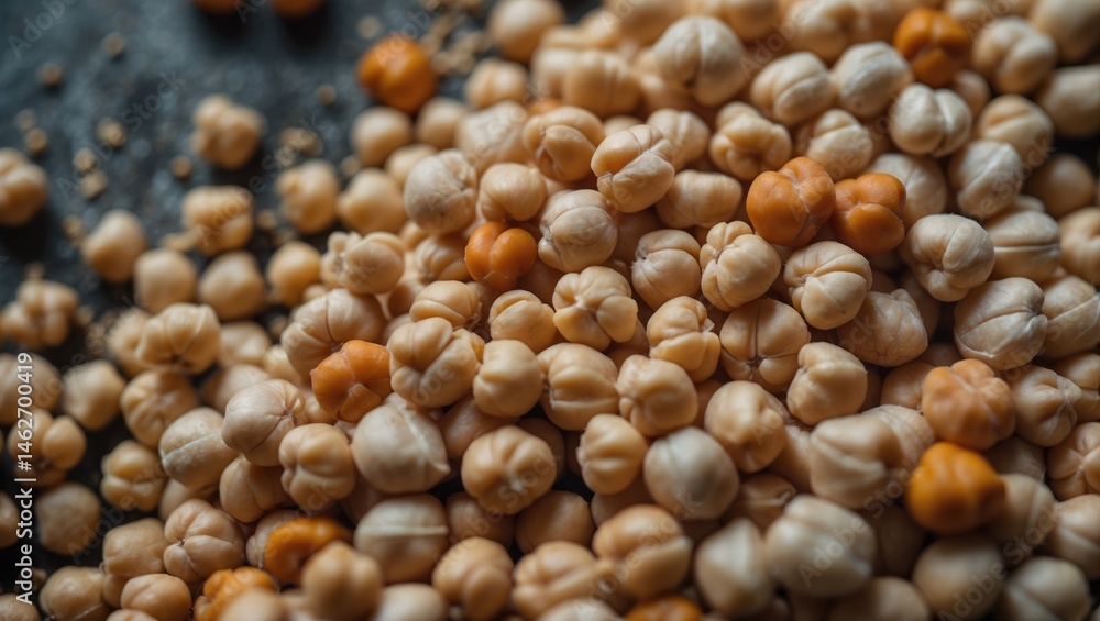 Closeup of Chickpeas and Legumes Showing Organic and Healthy Texture Closeup of Chickpeas and Legumes Showing Organic and Healthy Texture