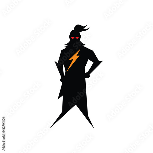 silhouette of a witch with a broom