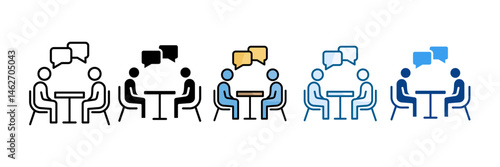 Support Group Icon Set Multiple Style Collection
