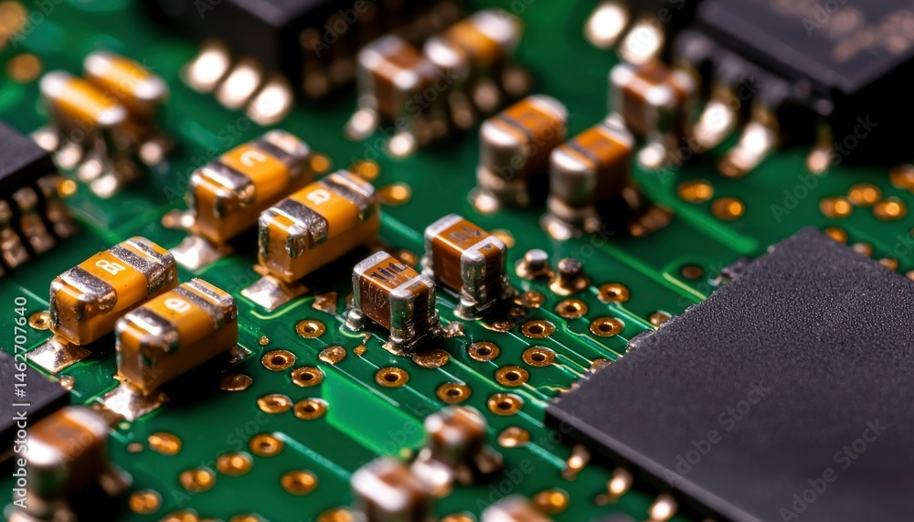 Obraz premium Close-up circuit board components