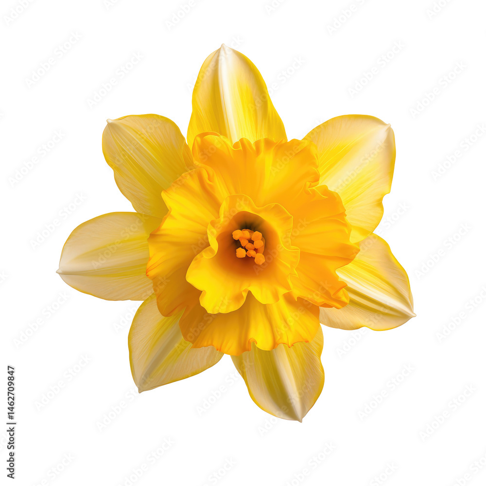 Fototapeta premium Dafodil Flower On 52 isolated on a transparent background