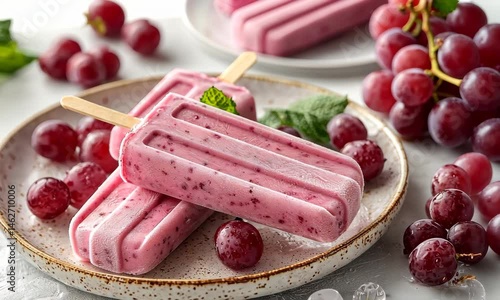 Delicious grape popsicles refreshing treat for summer