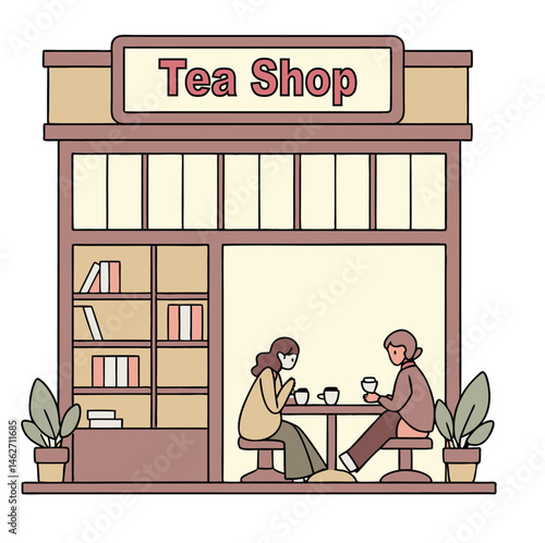 man and woman in a cafe