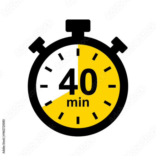 Stopwatch icon. 40 min timer