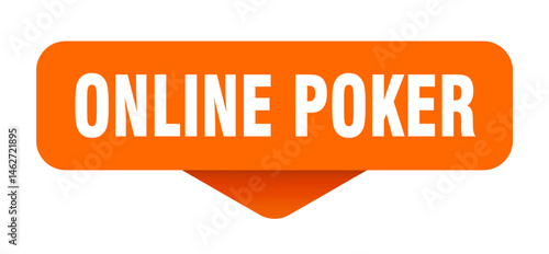 online poker sticker. online poker sign on transparent background