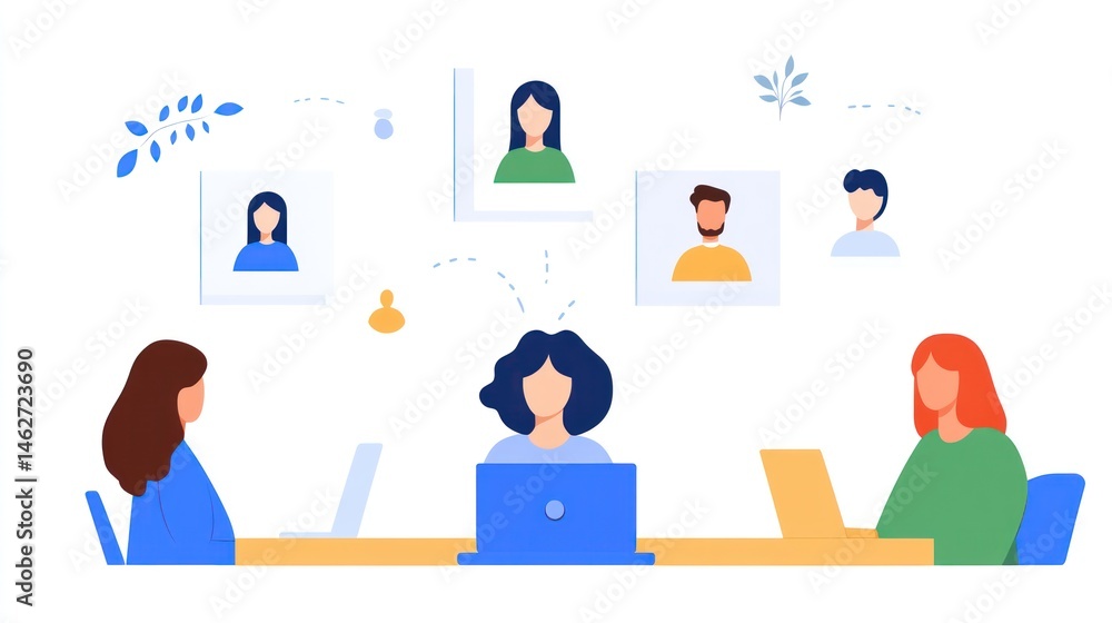 Virtual team collaboration online meeting communication and remote teamwork Virtual team collaboration online meeting communication and remote teamwork