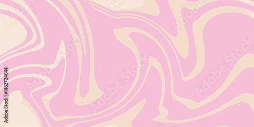 Pink candy pattern background. Abstract vector melted caramel texture. Strawberry cream swirls. Liquid mousse background. Psychedelic trippy raspberry ice cream.