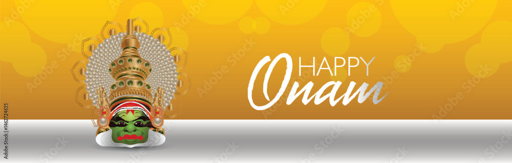 Fototapeta premium Happy onam celebration poster