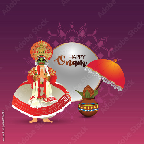 South indian cultural fetival happy onam background