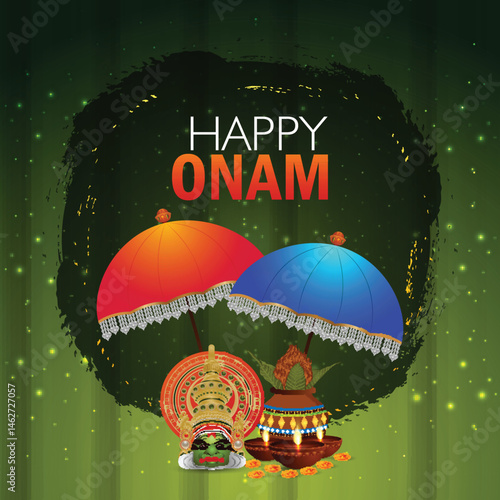 South indian cultural fetival happy onam background