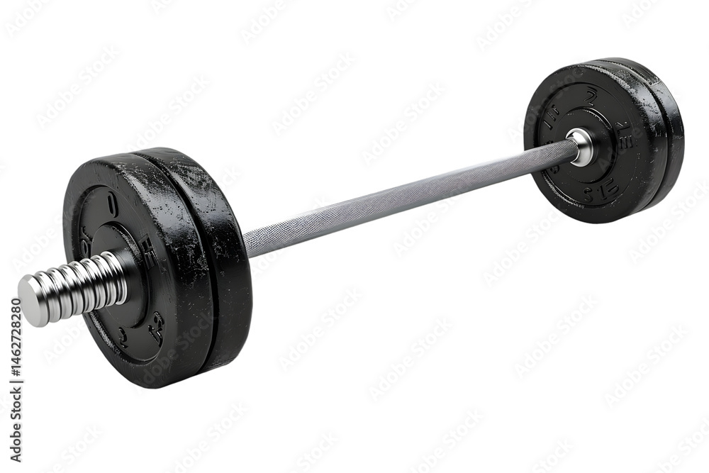Fototapeta premium Black barbell weights with gym fitness. (2)