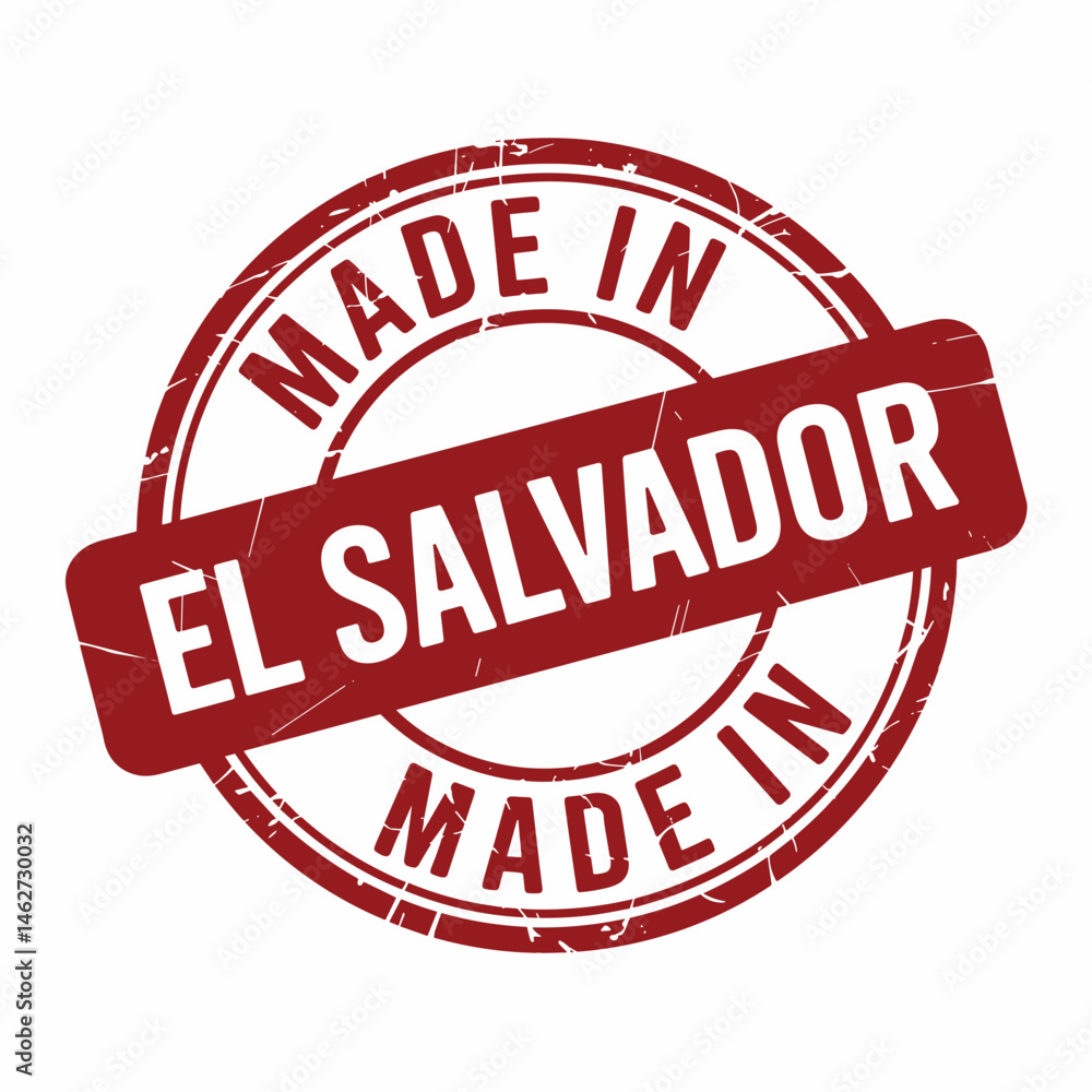 Made in El Salvador Distressed Rubber Stamp Design Made in El Salvador Distressed Rubber Stamp Design