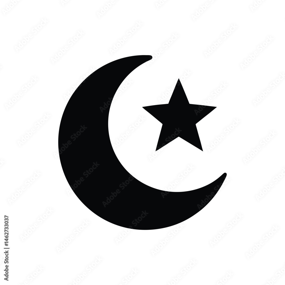 star and moon star and moon