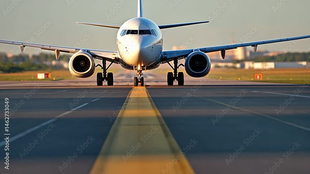 Airplane taxiing on runway (1) Airplane taxiing on runway (1)