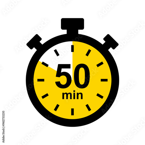 Stopwatch icon. 50 min timer