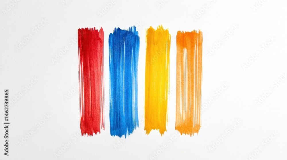 Vibrant color paint strokes abstract art design element Vibrant color paint strokes abstract art design element
