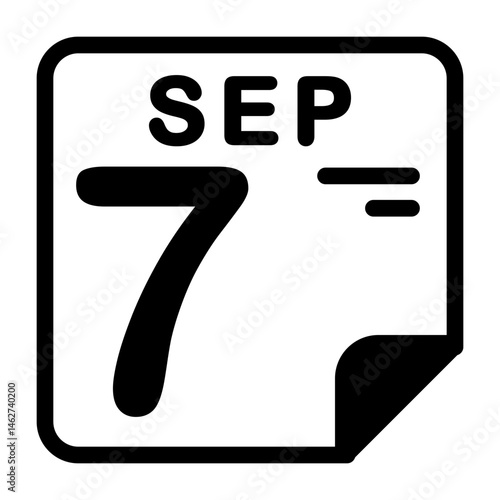 7 September Calendar Icon