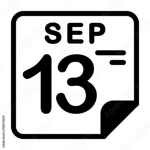 13 September Calendar Icon