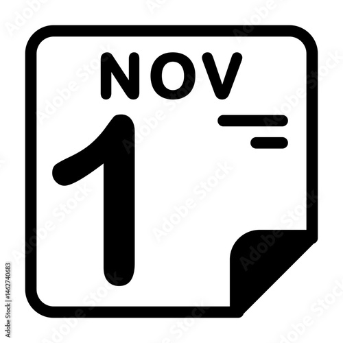 1 November Calendar Icon