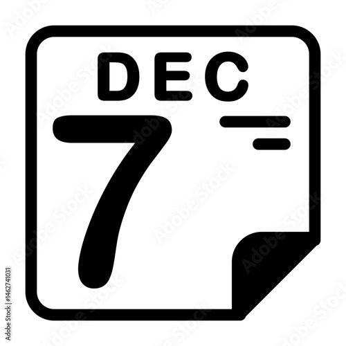 7 December Calendar Icon
