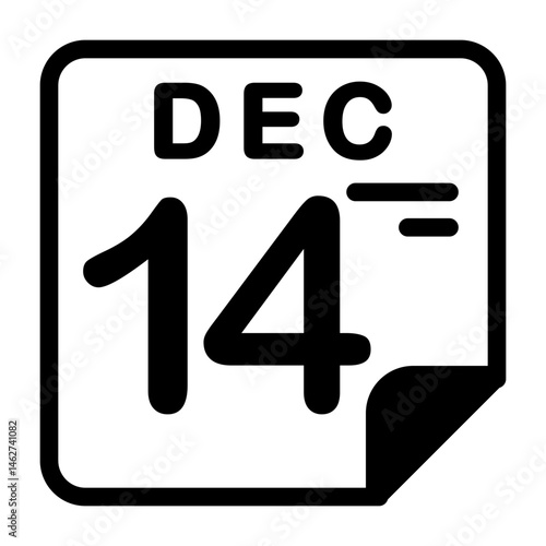 14 December Calendar Icon