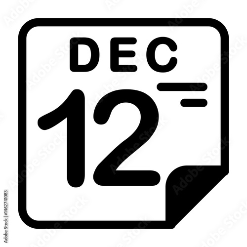 12 December Calendar Icon