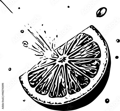 vector illustration of an orange fruit