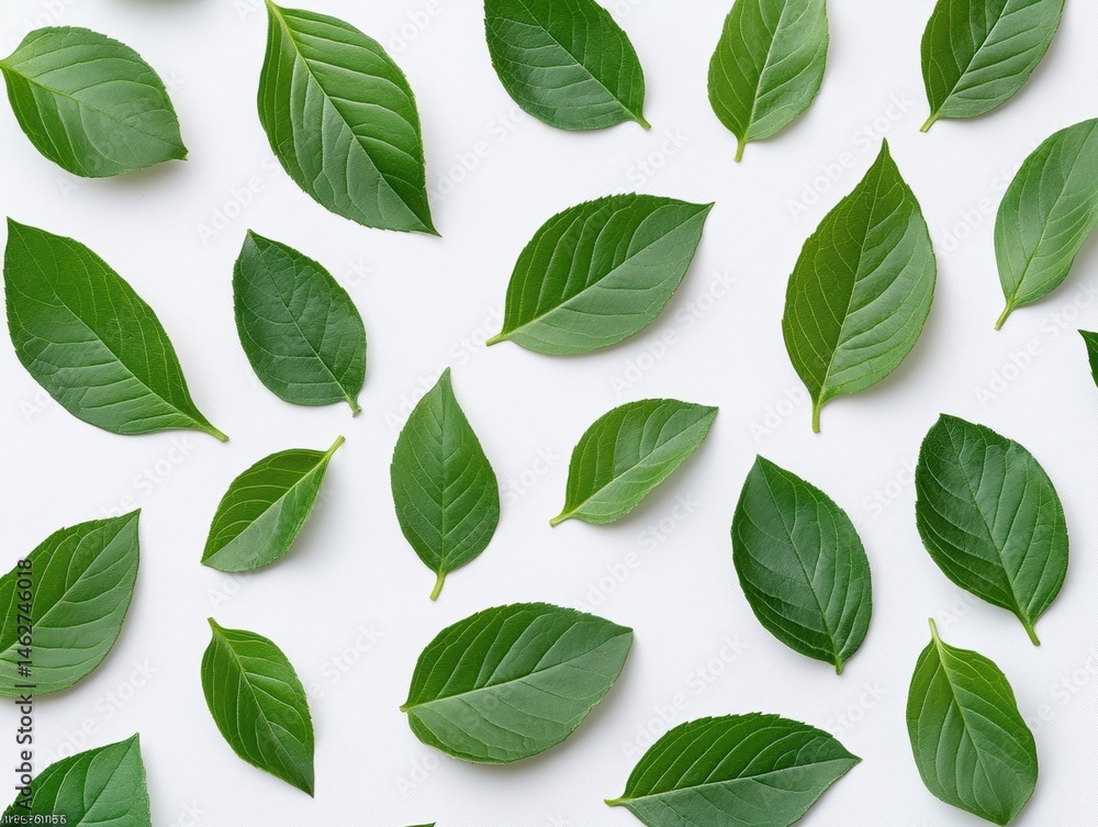 Fresh green leaves pattern