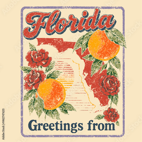 Summer graphics for orange and flowers vibes. florida local food print. vintage retro graphics. womens girls graphics. retro fashion graphics. summer t-shirt design. orange tee prints.