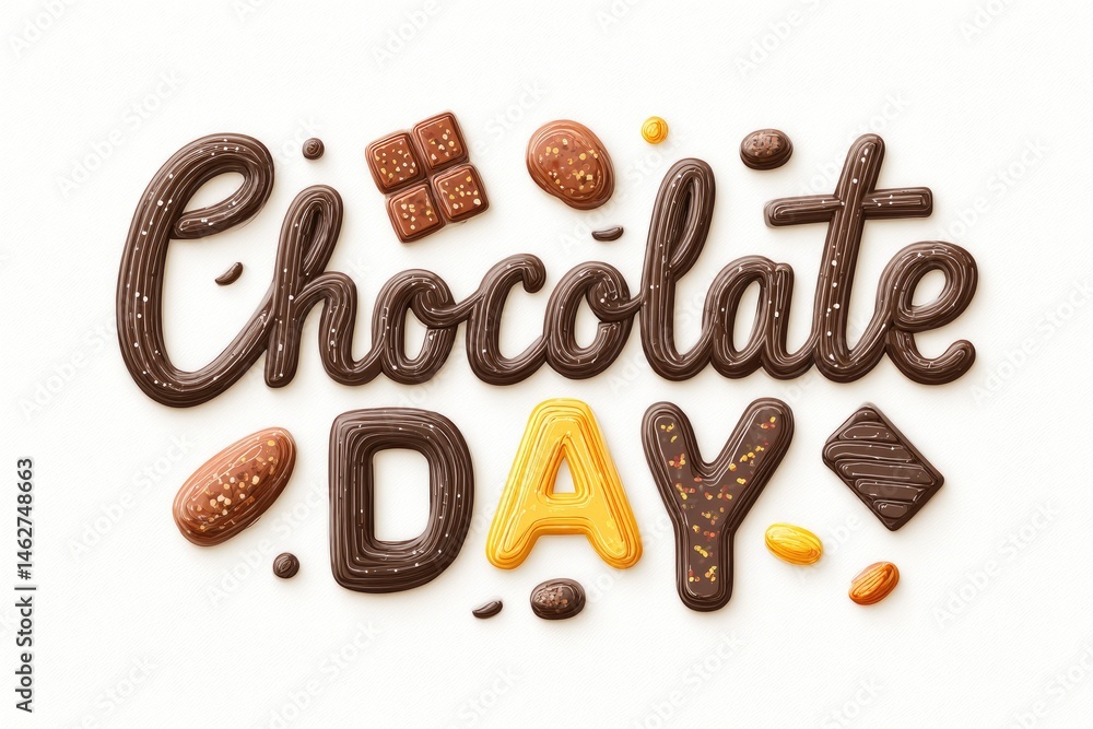 Chocolate Day: Delicious Script Lettering with Sweet Treats Chocolate Day: Delicious Script Lettering with Sweet Treats