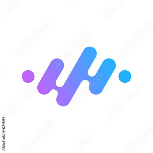 Elegant Abstract Wave Flow Gradient Vector Logo